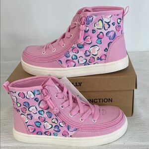 BILLY Footwear Toddler Haring Leopard Hearts Sneakers - Pink FTL-08-065